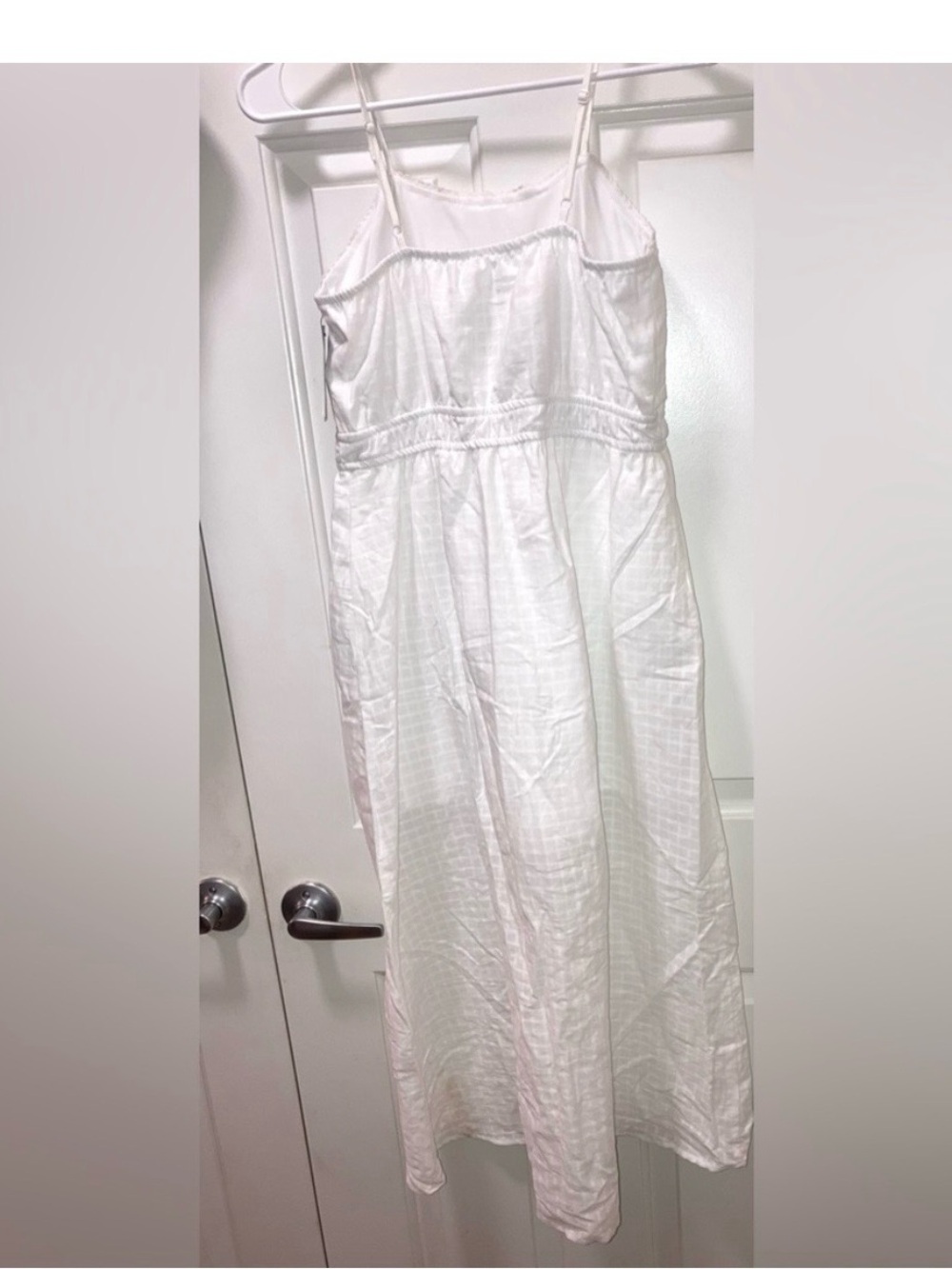 Girls' Ruched Waist Cami Strap Walkthrough Dress - Art Class™ White 
Size XL New - Picture 5 of 7
